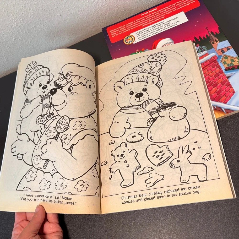 Creative Child Press Coloring Books Kids OS Multi Like New Vintage Christmas 2pk